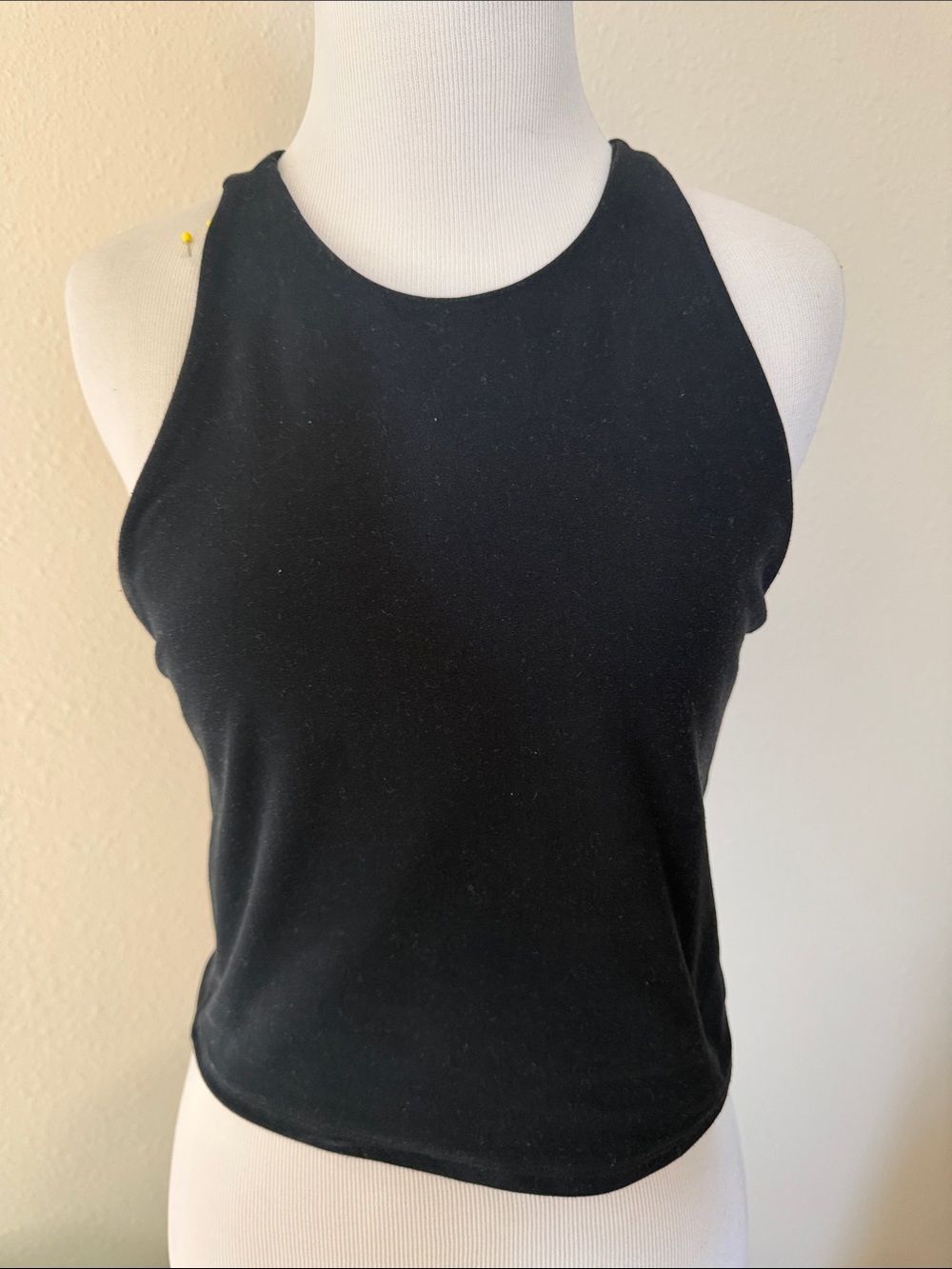 Abercrombie & Fitch Classic Black Racerback Crop Tank Top - Women
